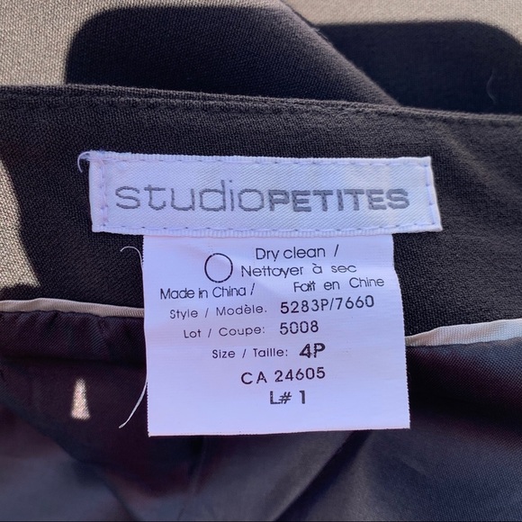 StudioPETITES Straight Black Lined Skirt Size 4 P - Picture 3 of 7